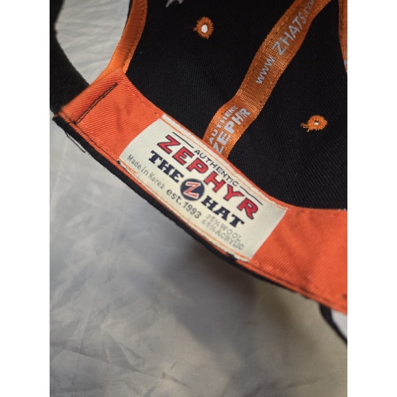 Vtg Richmond Roosters Frontier League Zephyr Baseball Cap‎ Hat Orange Adjustable - Picture 4 of 7